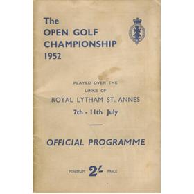 OPEN CHAMPIONSHIP 1952 (ROYAL LYTHAM ST. ANNES) GOLF PROGRAMME
