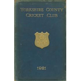 YORKSHIRE COUNTY CRICKET CLUB 1921 [ANNUAL] - MEMBER