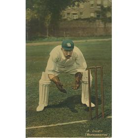 ARTHUR LILLEY (WARWICKSHIRE) CRICKET POSTCARD