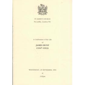 JAMES HUNT SERVICE OF REMEMBRANCE 1993