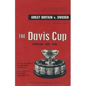 GREAT BRITAIN V SWEDEN - THE DAVIS CUP (EUROPEAN ZONE) FINAL 1963 TENNIS PROGRAMME