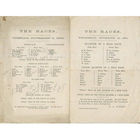 ETON COLLEGE ATHLETICS PROGRAMME 1869 - FEATURING ARTHUR LYTTELTON AND LORD HARRIS