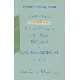 ENGLAND V LORD ROBINSON