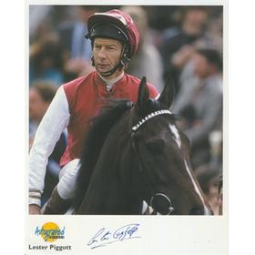 LESTER PIGGOTT SIGNED PHOTOGRAPH