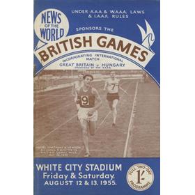 GREAT BRITAIN V HUNGARY 1955 ATHLETICS PROGRAMME
