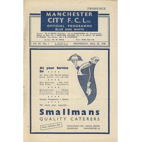 MANCHESTER CITY V PRESTON NORTH END 1948-49 FOOTBALL PROGRAMME