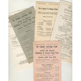 DE LAUNE CYCLING CLUB TIME TRIAL OFFICIAL RESULTS 1952 TO 1958
