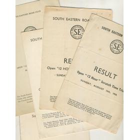 SOUTH EASTERN ROAD CLUB TIME TRIAL OFFICIAL RESULTS 1950 TO 1956