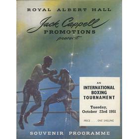 ALVARO CERASINI V ROY ANKARAH 1951 BOXING PROGRAMME