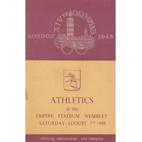 LONDON OLYMPICS 1948 - 7TH AUGUST ATHLETICS PROGRAMME