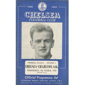 CHELSEA V CHARLTON ATHLETIC 1949-50 FOOTBALL PROGRAMME