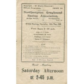 GREYHOUND RACING CARD  - NORTHAMPTON GREYHOUND RACING ASSOCIATION, 18 MAY 1950