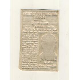 AMES IS RESTING HIS HANDS - "SUN" SPECIAL, SOUVENIR EMBOSSED CARD