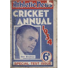 ATHLETIC NEWS CRICKET ANNUAL 1934