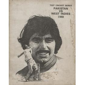 PAKISTAN V WEST INDIES 1980-81 CRICKET TOUR BROCHURE
