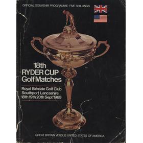 RYDER CUP 1969 (ROYAL BIRKDALE) OFFICIAL PROGRAMME
