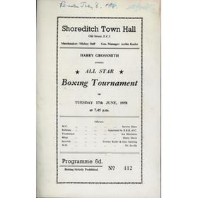 BOBBY NEILL V ANDY (KID) HAYFORD 1958 BOXING PROGRAMME