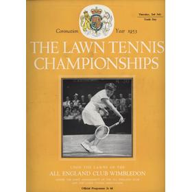 WIMBLEDON CHAMPIONSHIPS 1953 (DAY 10) TENNIS PROGRAMME