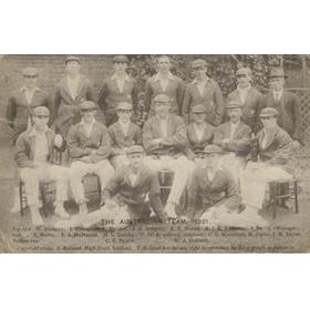 AUSTRALIA 1921 CRICKET POSTCARD