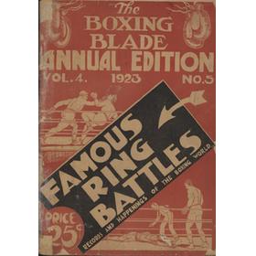 THE BOXING BLADE ANNUAL EDITION, VOL.4 NO.5, 1923