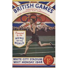 BRITISH GAMES 1948 ATHLETICS PROGRAMME