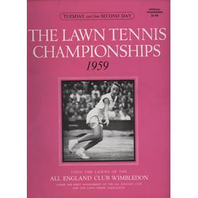 WIMBLEDON CHAMPIONSHIPS 1959 (DAY 2) TENNIS PROGRAMME