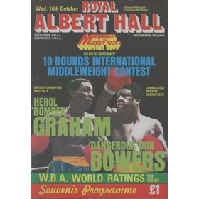 HEROL GRAHAM V ROBERTO RUIZ 1985 BOXING PROGRAMME