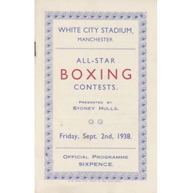 AL DELANEY V JACK LONDON 1938 BOXING PROGRAMME