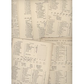 MARLBOROUGH COLLEGE CRICKET SCORECARDS 1948-50 (22 IN TOTAL)