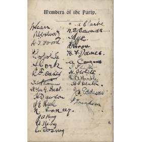 HEADINGLEY RUGBY FOOTBALL CLUB TOUR OF SOUTH WALES 1911 SIGNED FIXTURE CARD