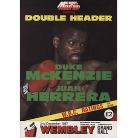 DUKE MCKENZIE V JUAN HERRERA 1987 BOXING PROGRAMME