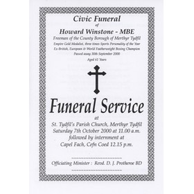 HOWARD WINSTONE FUNERAL SERVICE 2000 - ORDER OF SERVICE