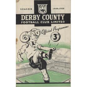 DERBY COUNTY V WOLVERHAMPTON WANDERERS 1949-50 FOOTBALL PROGRAMME
