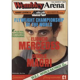 ELIONCIO MERCEDES V CHARLIE MAGRI 1983 BOXING PROGRAMME