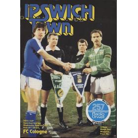 IPSWICH TOWN V FC COLOGNE 1981 (UEFA CUP SEMI FINAL) FOOTBALL PROGRAMME