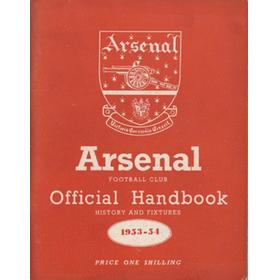 ARSENAL FOOTBALL CLUB 1953-54 OFFICIAL HANDBOOK