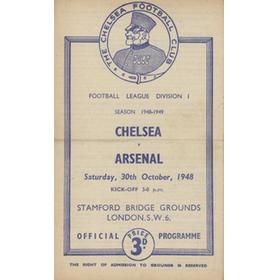 CHELSEA V ARSENAL 1948-49 FOOTBALL PROGRAMME