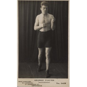 GEORGE PORTER (NOTTINGHAM) BOXING POSTCARD