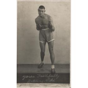 BATTLING SIKI (SENEGAL) 1935 BOXING POSTCARD