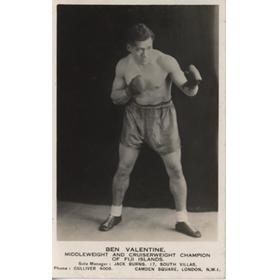 BEN VALENTINE (FIJI) BOXING POSTCARD