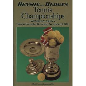 BENSON & HEDGES TENNIS CHAMPIONSHIPS 1978 (WEMBLEY ARENA) OFFICIAL PROGRAMME