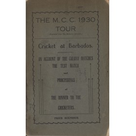 THE M.C.C. 1930 TOUR - CRICKET AT BARBADOS. 