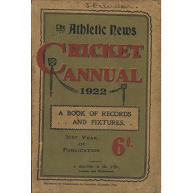 ATHLETIC NEWS CRICKET ANNUAL 1922