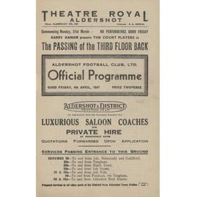 ALDERSHOT V READING 1946-47 FOOTBALL PROGRAMME