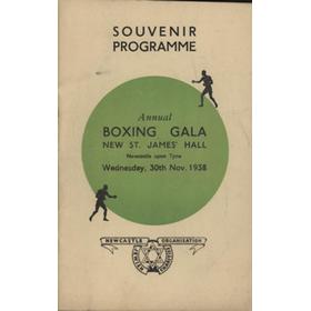 BOXING GALA (NEWCASTLE) 1938 PROGRAMME - FEATURING CUSICK V CHARLTON