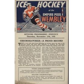 WEMBLEY ALL STARS V CANADA (SUDBURY WOLVES) 1949 ICE HOCKEY PROGRAMME