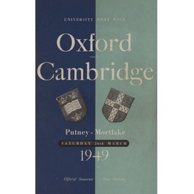 OXFORD V CAMBRIDGE  UNIVERSITY BOAT RACE 1949 ROWING PROGRAMME