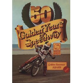 50 GOLDEN YEARS OF SPEEDWAY - WORLD OF SPORT GOLDEN SOUVENIR 1928-1978