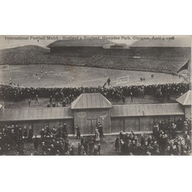 SCOTLAND V ENGLAND 1908 FOOTBALL POSTCARD