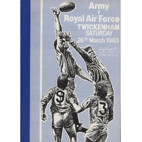 ARMY V ROYAL AIR FORCE 1983 RUGBY UNION PROGRAMME
